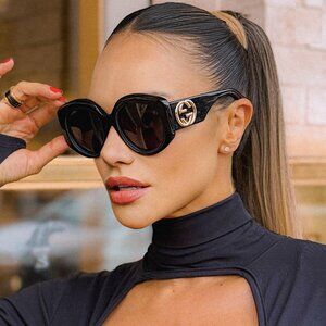 Final Price! Gucci GG1308S 001 Black/Grey Sunglasses